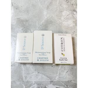 Lot of 3 Crabtree &‎ Evelyn La Source Moisturizing Soap Shea Butter Citron Honey
